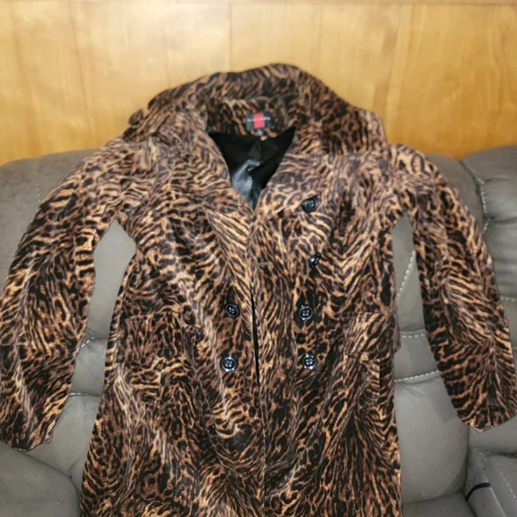 Gallery Animal Print Coat - Brown and Black - Picture 1 of 2